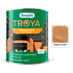 Impregnante Para Madera Satinado Roble 1l Troya Tersuave
