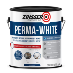 Látex Interior Perma White Semimate 3.78 L Zinsser