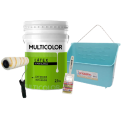 Combo 05 - Látex exterior interior + rodillo + pincel + bandeja