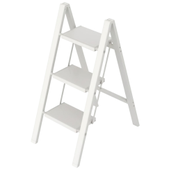 Escalera De Aluminio 3 Escalones Blanca Barcol