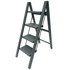 Escalera De Aluminio 4 Escalones Celeste Barcol