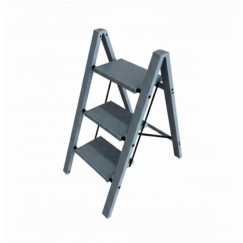 Escalera De Aluminio 3 Escalones Celeste Barcol