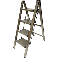 Escalera De Aluminio 4 Escalones Dorada Barcol