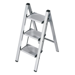 Escalera De Aluminio 3 Escalones Plata Barcol