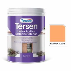 Látex Tersen Acrilico Ext/Int Naranja Alegre 1L. Tersuave
