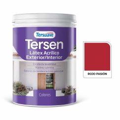 Látex Tersen Acrilico Ext/Int Rojo Pasión 1L. Tersuave