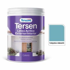 Látex Tersen Acrilico Ext/Int Turquesa Vibrante 1L. Tersuave
