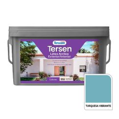 Látex Tersen Acrilico Ext/Int Turquesa Vibrante 4L. Tersuave